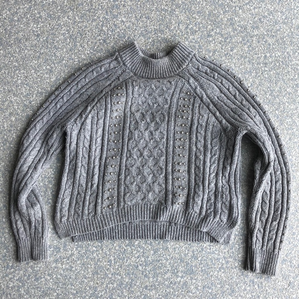 Studded Grey Sweater